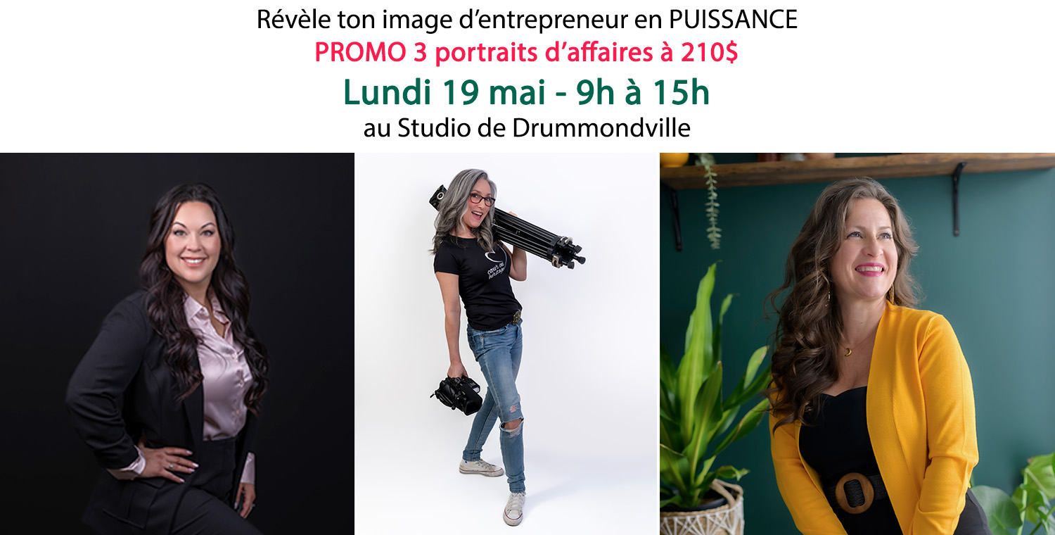 3 portraits d'affaires pour une image en toute puissance