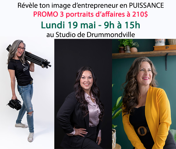 3 portraits d'affaires pour une image en toute puissance