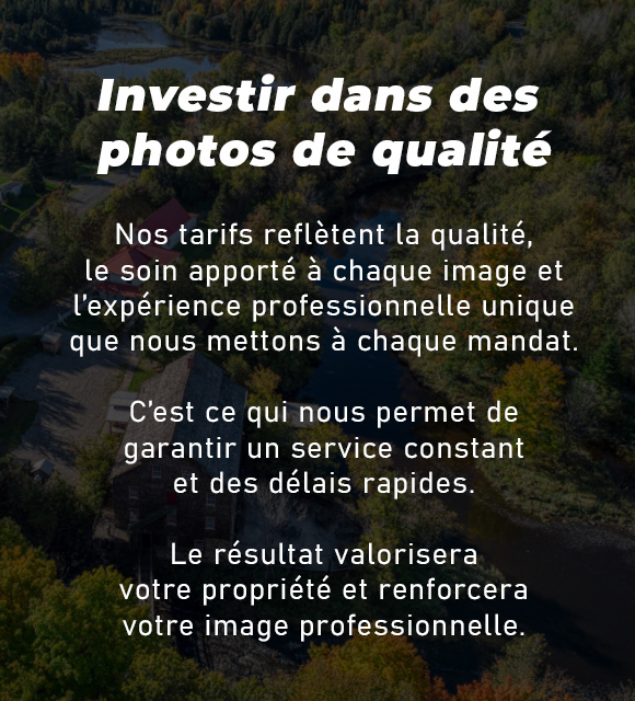 Tarifs photographie immobilière à Drummondville, au Centre-du-Québec