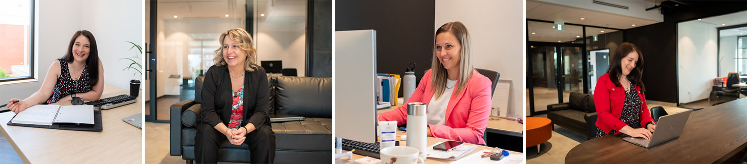 Séance photo corporative dans un bureau emprunté